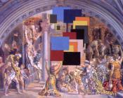 萨尔瓦多 达利 : 燃烧的雅典-雅典的学院和火中的博格